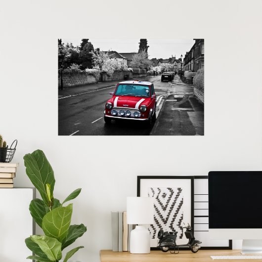 Stunning Red Mini Poster (Thuiskantoor)