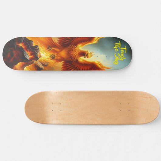 Stunning Red Phoenix Arising from the Flames Persoonlijk Skateboard (Horizontaal)