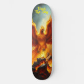 Stunning Red Phoenix Arising from the Flames Persoonlijk Skateboard (Voorkant)