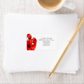 Stunning Red Poppy  Return Address Etiket (Insitu)