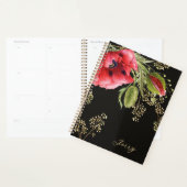 Stunning Red Watercolor Poppy Planner (Display)