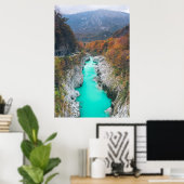 Stunning River Soča Napolen bridge, Slovenië Poster (Thuiskantoor)