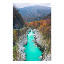Stunning River Soča Napolen bridge, Slovenië