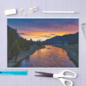 Stunning River Sunset Decoupage Tissue Paper Tissuepapier (Craft)