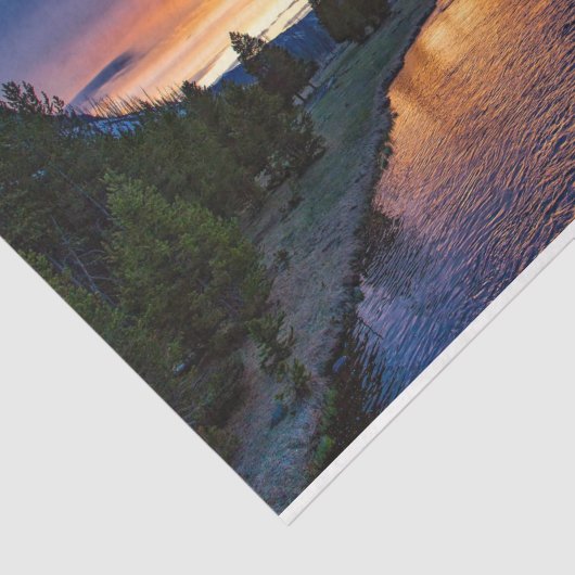 Stunning River Sunset Decoupage Tissue Paper Tissuepapier (Detail)