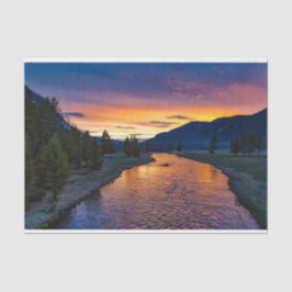 Stunning River Sunset Decoupage Tissue Paper Tissuepapier