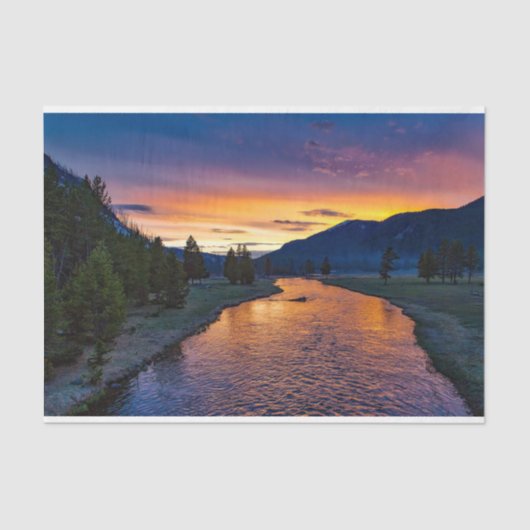 Stunning River Sunset Decoupage Tissue Paper Tissuepapier (Voorkant)