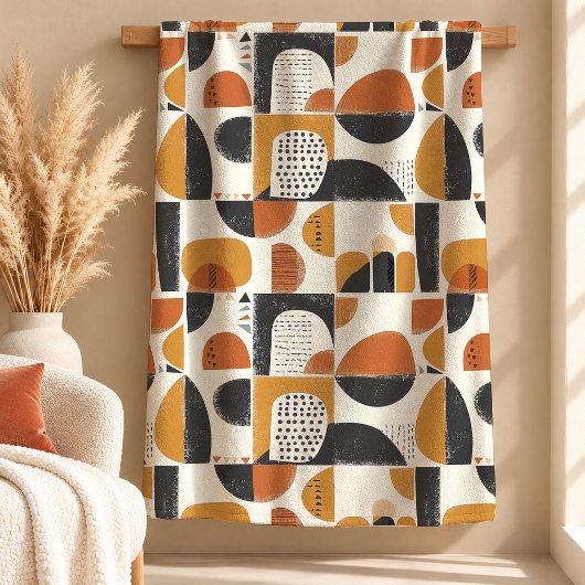 Stunning Roest Koper Boho Geometrische Deken