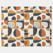 Stunning Roest Koper Boho Geometrische Deken (Voorkant (Horizontaal))