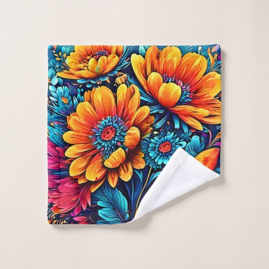 Stunning Roos Bloemkleur Bad Handdoek (Wasdoekje)
