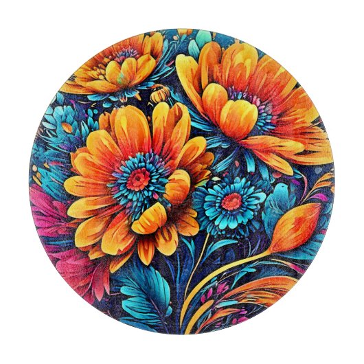 Stunning Roos Bloemkleur Snijplank (Voorkant)
