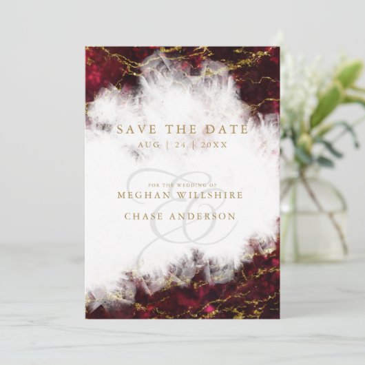 Stunning Ruby Crystal Geode Kaart (Staand voorkant)