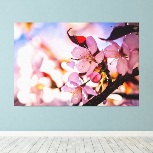 Stunning Sakura Blossom Canvas Afdruk (Insitu (Houten vloer))