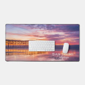 Stunning San Diego California Beach Pier Sunset Bureaumat (Keyboard & Muis)