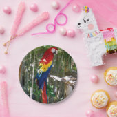 Stunning Scarlet Macaw Parrot Papieren Bordje (Feest)