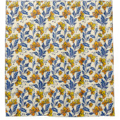 Stunning Seamless Pattern of Flowers and Leaves Douchegordijn (Voorkant)