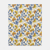 Stunning Seamless Pattern of Flowers and Leaves Fleece Deken (Voorkant)