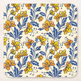 Stunning Seamless Pattern of Flowers and Leaves Kartonnen Onderzetters
