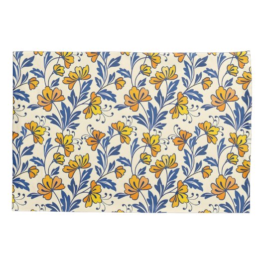Stunning Seamless Pattern of Flowers and Leaves Kussensloop (Achterkant-Links)