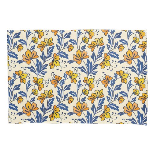 Stunning Seamless Pattern of Flowers and Leaves Kussensloop (Voorkant-Links)