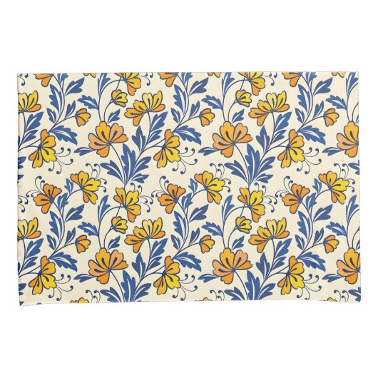 Stunning Seamless Pattern of Flowers and Leaves Kussensloop (Voorkant-Rechts)