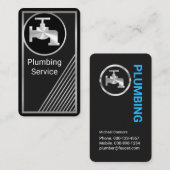 Stunning Silver Faucet Frame Plumber Visitekaartje (Voorkant / Achterkant)