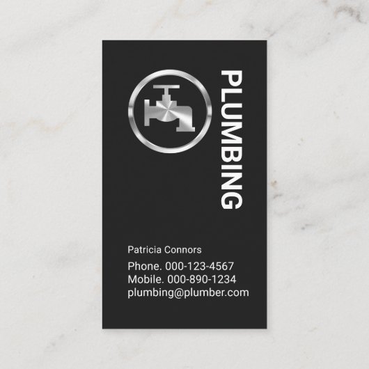 Stunning Silver Plumbing Frame Visitekaartje (Achterkant)