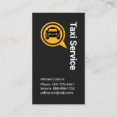 Stunning Silver Taxi Frame Driving Visitekaartje (Achterkant)