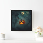 Stunning Sinister – Ultimate Haunted Design Vierkante Klok (Huis)