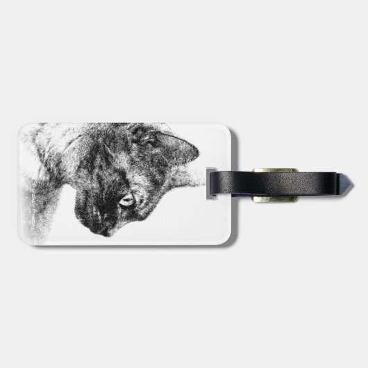 Stunning Stella de Grey Cat Sketch Bagagelabel (Achterkant horizontaal)