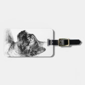 Stunning Stella de Grey Cat Sketch Bagagelabel (Voorkant horizontaal)