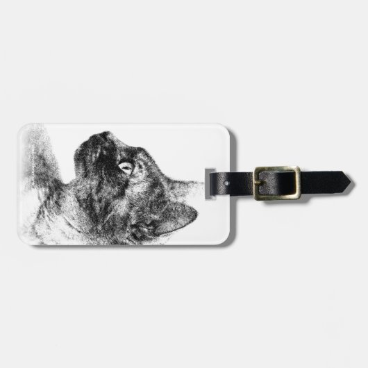 Stunning Stella de Grey Cat Sketch Bagagelabel (Voorkant horizontaal)