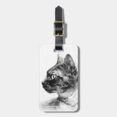 Stunning Stella de Grey Cat Sketch Bagagelabel (Voorkant verticaal)