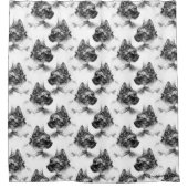 Stunning Stella de Grijze Kat Eén fijne katje Douchegordijn (Voorkant)