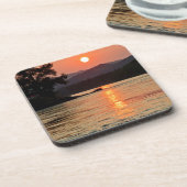 Stunning Sunrise Over Katun River Foto Bier Onderzetter (Linkerzijde)