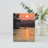 Stunning Sunrise Over Katun River Foto Briefkaart (Staand voorkant)