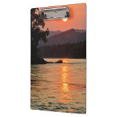 Stunning Sunrise Over Katun River Foto Klembord (Links)