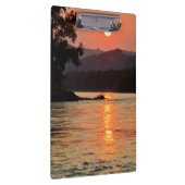 Stunning Sunrise Over Katun River Foto Klembord (Rechts)