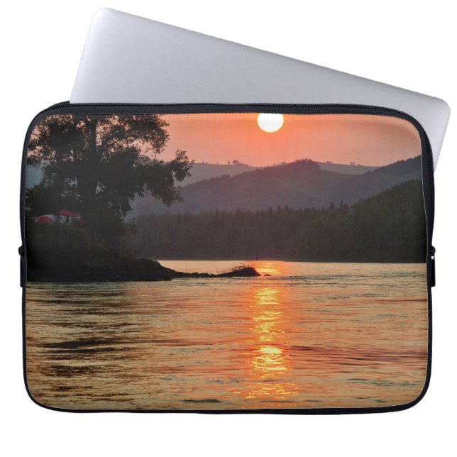 Stunning Sunrise Over Katun River Foto Laptop Sleeve (Voorkant)