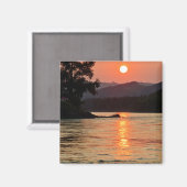 Stunning Sunrise Over Katun River Foto Magneet (Voorkant / Achterkant)