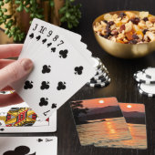 Stunning Sunrise Over Katun River Foto Pokerkaarten (Insitu)