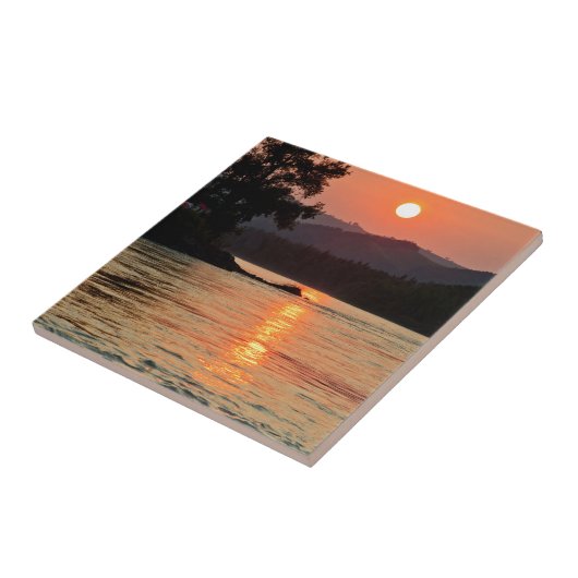 Stunning Sunrise Over Katun River Tegeltje (Zijkant)