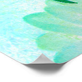 Stunning Teal and Black Cactus Dahlia Poster (Hoek)