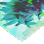 Stunning Teal and Black Cactus Dahlia Tafelkleed (Gekanteld)