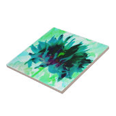 Stunning Teal and Black Cactus Dahlia Tegeltje (Zijkant)