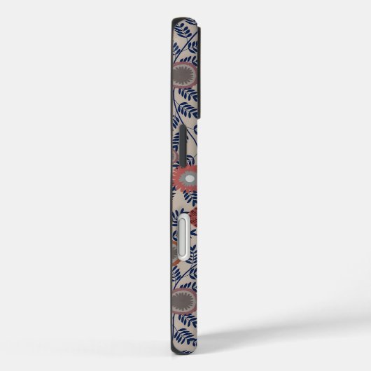 Stunning Teal and Magenta Foliage Pattern  Case-Mate iPhone Case (Achterkant / Rechts)