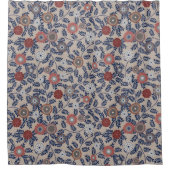 Stunning Teal and Magenta Foliage Pattern  Douchegordijn (Voorkant)