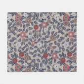 Stunning Teal and Magenta Foliage Pattern  Fleece Deken (Voorkant (Horizontaal))