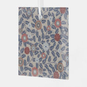 Stunning Teal and Magenta Foliage Pattern  Glas Ornament (Voorkant links)