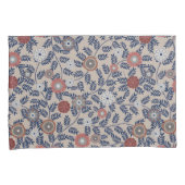 Stunning Teal and Magenta Foliage Pattern  Kussensloop (Voorkant-Rechts)